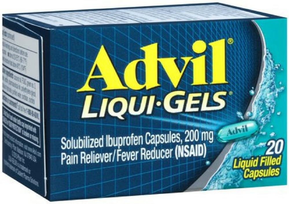 Advil Liqui-Gels 20s 크기 20s Advil Ibuprofen 진통 액체 채워진 캡슐 20ct