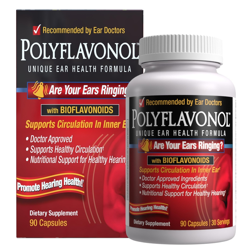 Bioflavonoids를 가진 Polyflavonol, Tinnitus 기복, 유일한 귀 건강 공식, 반지 귀 지원, 안 귀에 있는 순환을, 승진시킵니다 Hearing 건강, 90의 캡슐, 30의 서빙
