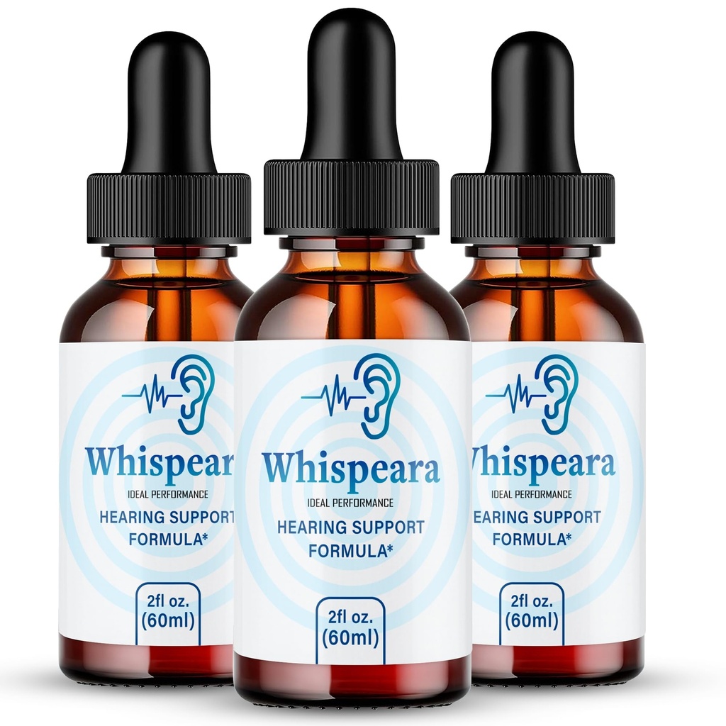 Whispeara Tinnitus Relief for Ringing Ears Drops, Ring Clear Tinnitus Liquid Drops, 최대 강도, 고급 공식 Hearing Supplement, 귀 반지 Tinnitus, Whispeara 리뷰 (3 팩)