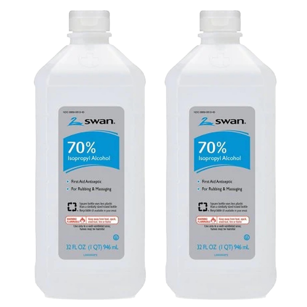 스완 70 % Rubbing 알코올, 32 Fl oz (팩 2)