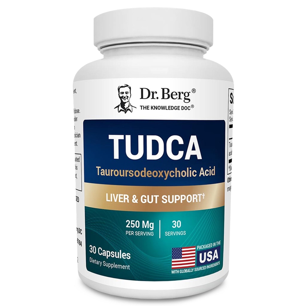 Dr. Berg TUDCA Supplement (Tauroursodeoxycholic Acid) - Liver Health, Bile Flow, Gallbladder Support 및 Digestive Health * 30 캡슐에 대한 강력한 공식
