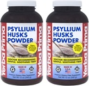 Yerba Prima Psyllium Husk 파우더 12 oz (팩 2) - 천연 섬유 보충
