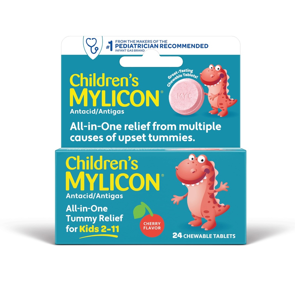 MYLICON 아이들의 아이를 위한 미끼 기복, 24의 버찌 맛있은 Chewable 정제
