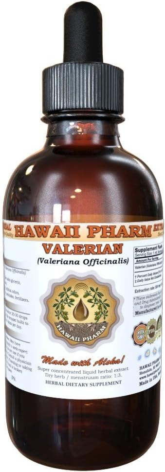 HawaiiPharm Valerian (Valeriana Officinalis) 뿌리 액체 추출물 2 fl.oz