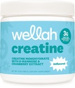 Wellah Creatine for Women (50 서빙, 불확실한) - Dandelion & Cranberry 추출물을 가진 크레아틴 Monohydrate