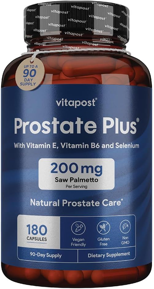 전립선 플러스 자연적인 전립선 관리와 남자를 위한 Urinary 건강 보충교재는 톱 Palmetto, 비타민 B6, 비타민 E, 셀렌 및 아연으로 풍부하게 했습니다. 180의 캡슐