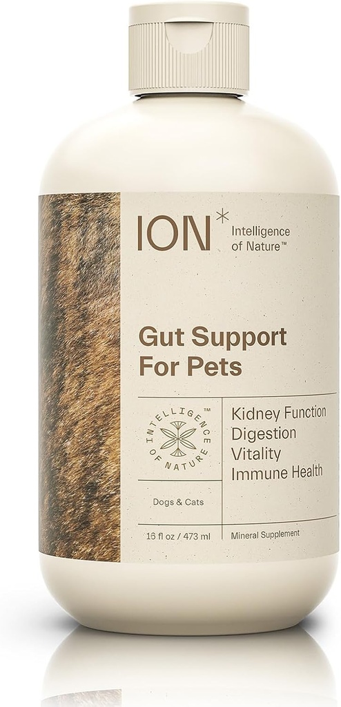 ION* 애완 동물을 위한 성격 Gut 지원의 정보 - 개 & 고양이를 위한 액체 Probiotics 하락 대안, 강아지를 위한 소화 건강, 피부 & 머리 건강 - 16 fl oz (패키지)