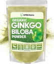 XPRS Nutra 유기 Ginkgo Biloba 분말 - Cognition을위한 Gingko Biloba 보충제 - Vegan Friendly Ginkoba Biloba 유기 - 면역 부스트 Ginkgo Biloba 분말 (16 oz)