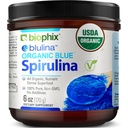Biophix Blue Spirulina 분말 유기 Blulina 6 oz - 조류 유기 Spirulina 분말 170 서빙 - Superfood 보충교재 - 자연적인 파란 안료 - Espirulina en Polvo Organica Pura Azul
