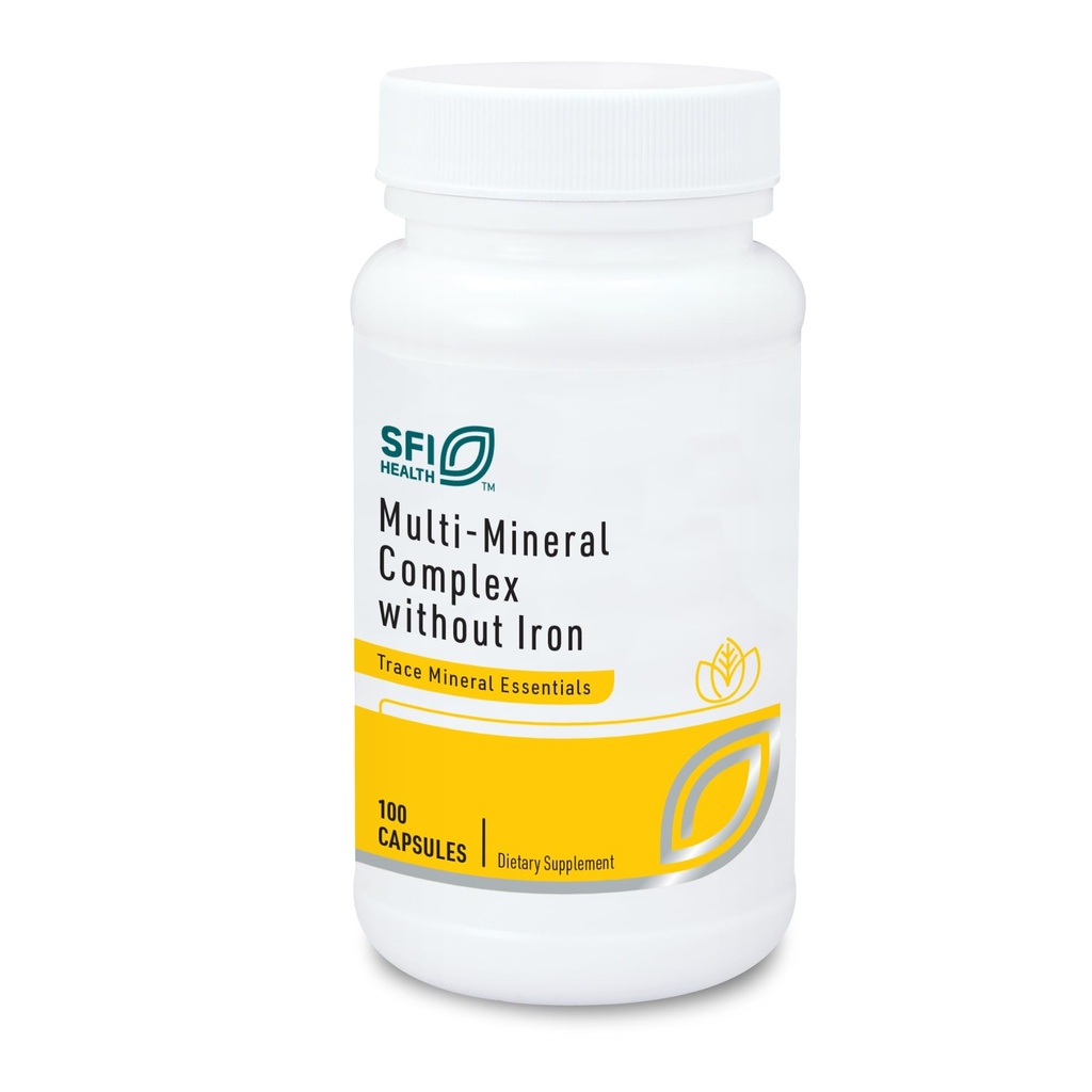 Klaire Labs SFI 건강 Multi-Mineral Complex without Iron - Broad Spectrum & Hypoallergenic Essential Trace 미네랄 혼합 구리 및 아연, 철 무료 (100 캡슐)