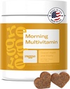 개를위한 레지스트리 모닝 Multivitamins | 면역, 심장, 피부, 코트, 관절 및 소화를위한 비타민 및 미네랄이있는 일일 개 비타민 체스 | Vet-Approved, Natural Dog Supplement | 60 Soft Chews