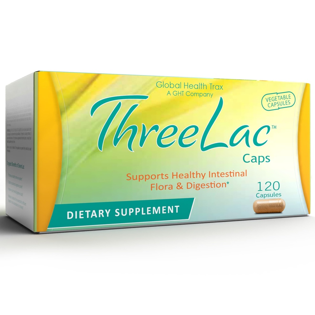 Global Health Trax GHT - 3Lac Probiotic 캡슐, 120 카운트 - 남성, 여성 및 아동을위한 포괄적 인 소화 지원 - 면역 체계 및 Gut Balance, Non-GMO