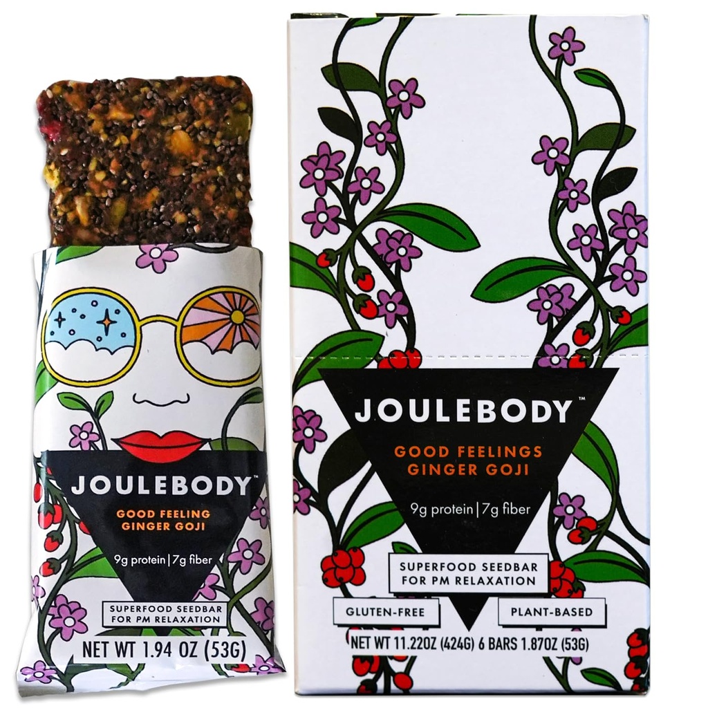 JOULEBODY 5 PM 좋은 느낌 유기 생강 고지 씨바 | Gut-Health Treat Superfood | 6 개