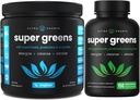 NutraChamps Tropical 슈퍼 그린 파우더 & 슈퍼 그린 캡슐