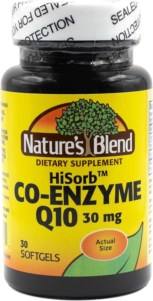 자연의 혼합 HiSorb CoQ10 30mg, 30 Softgels - 심장 건강 지원, 크리스탈 무료, 최대 생물 다양성, 임상적으로 입증, 글루텐 자유로운, 인공적인 색깔 또는 풍미 없음, 규정식 보충교재