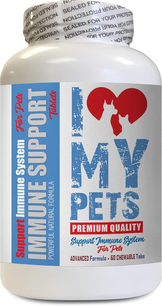 I LOVE MY PETS LLC 면역 개 치료 - 애완 동물 면역 지원 - 개와 고양이 - 부스터 - 건강한 - 개를위한 우유 이틀 - 60 치료 (1 병)