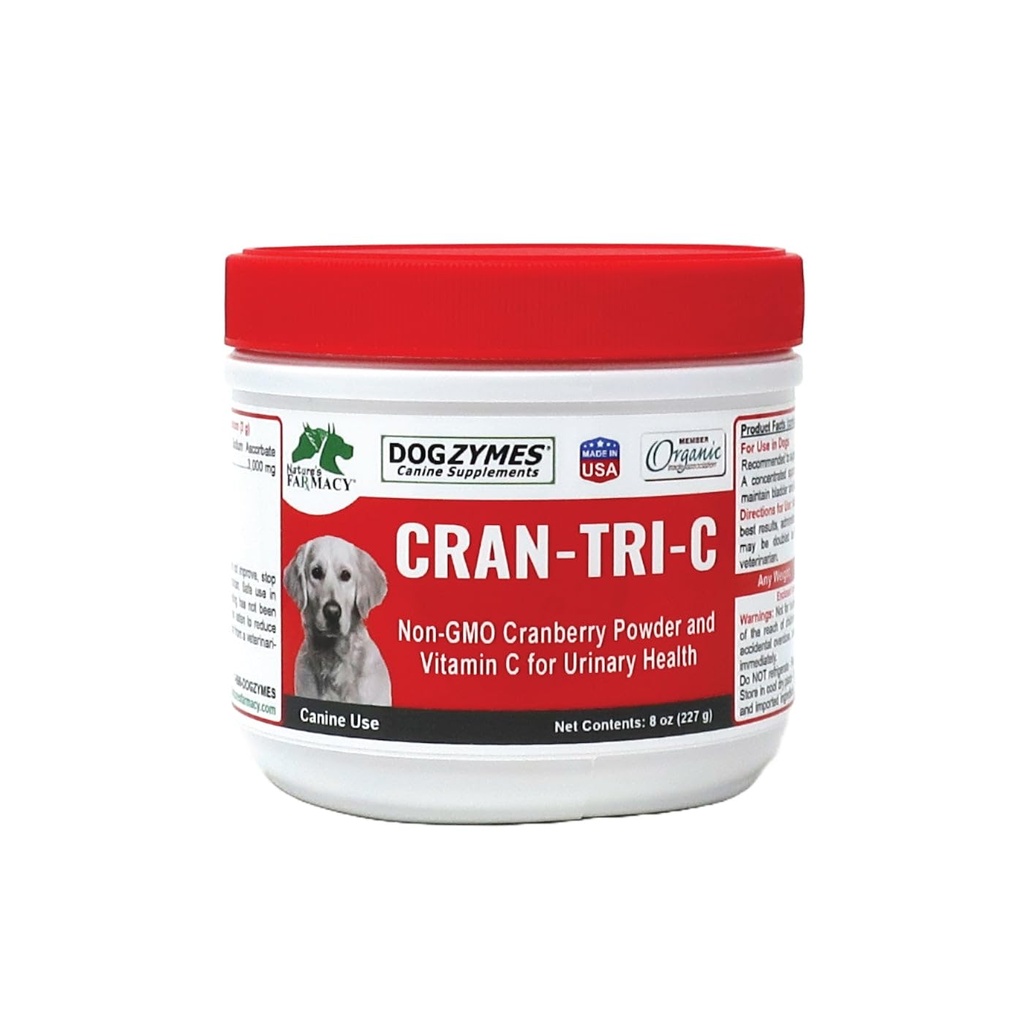 Dogzymes Cran Tri C Urinary Tract 지원, 비타민 C 혼합, Teaspoon (8 Ounce) 당 1418mg