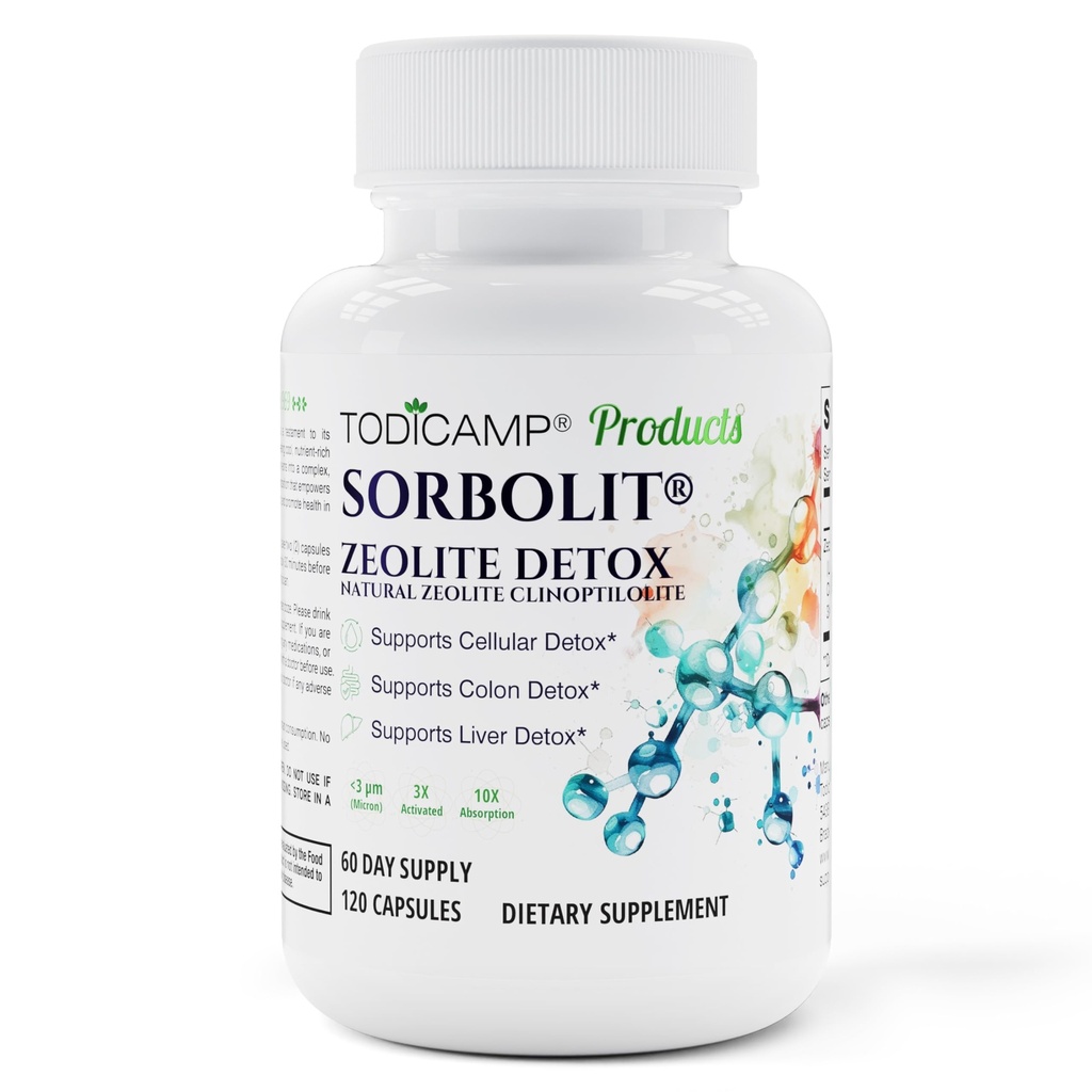 Zeolite Detox 캡슐 - 120 Zeolite 캡슐 - 1-2 μm Clinoptilolite Zeolite Detox - 2 개월 공급 Zeolite Clinoptilolite 캡슐 - Zeolite Sorbolit Detox - Zeolite 알약