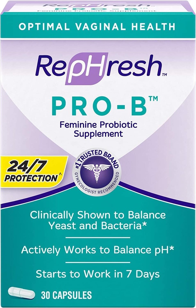 Rephresh Pro-B Probiotic Feminine 보충 - 30 ea (팩 2)
