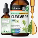 BIO KRAUTER Cleavers Tincture - 클레버 허브 액체 추출물 - 자연 해독 - 알코올 및 설탕 무료 - Vegan Extract 2 Fl.Oz.