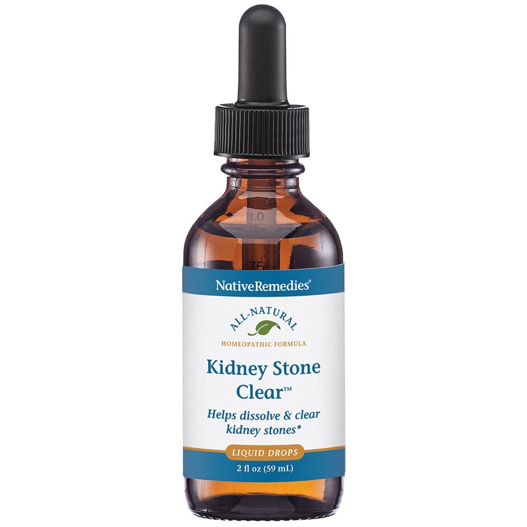 네이티브 리medies Kidney Stone Clear - 자연 Homeopathic 공식 Temporarily 도움 Dissolve and Clear Kidney Stones - Relieves Pain, Nausea 및 Vomiting - 59 mL