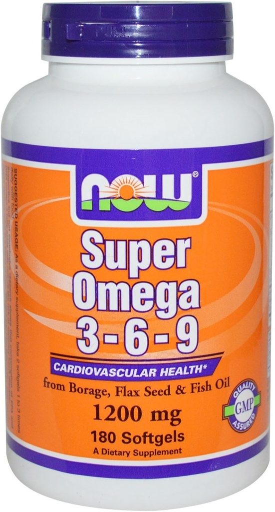 슈퍼 오메가 3-6-9 1200mg 180 Softgels (2의 포장)