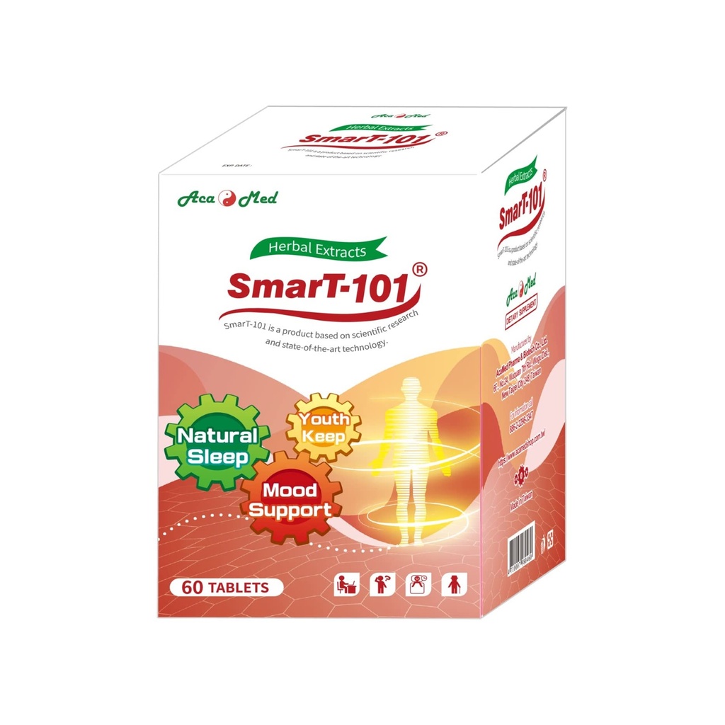 SmarT-101, 높은 두뇌 안개에 대 한 권장, 기억 향상, 수면 품질 향상, 초본 보충, Vegan, 60 정제.