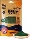 Yogi Super Foods Natural Organic Spirulina Powder, Blue Green Algae Powder, Nature 's Superfood 도움말은 건강한 면역 체계, 화학 또는 보존제 유지 - Raw, Vegan