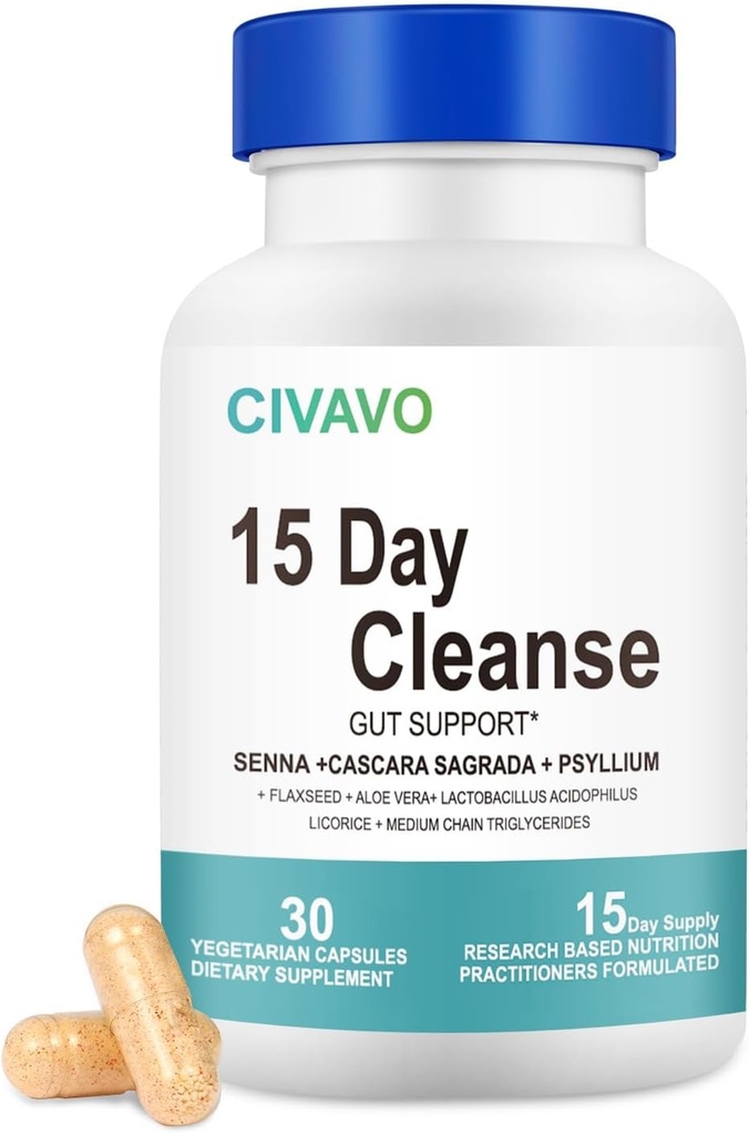 여성 및 남성 Gut 및 콜론 지원 - Probiotics & Psyllium Husk Cleanse Bowel 용해 캡슐, 다이어트 보충 (30 캡슐)