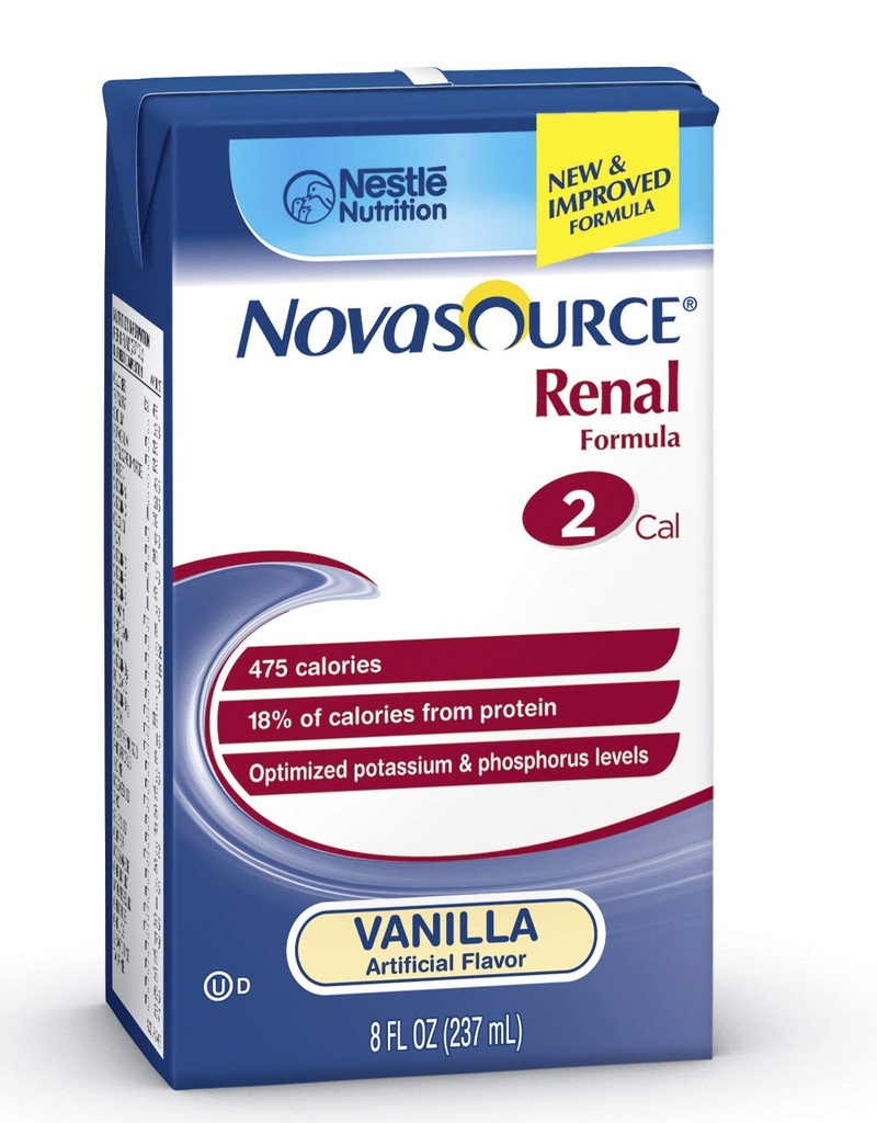 Novasource Renal 영양 보충교재 (NOVASOURCE RENAL, 8OZ BRIKS) 27 각/케이스