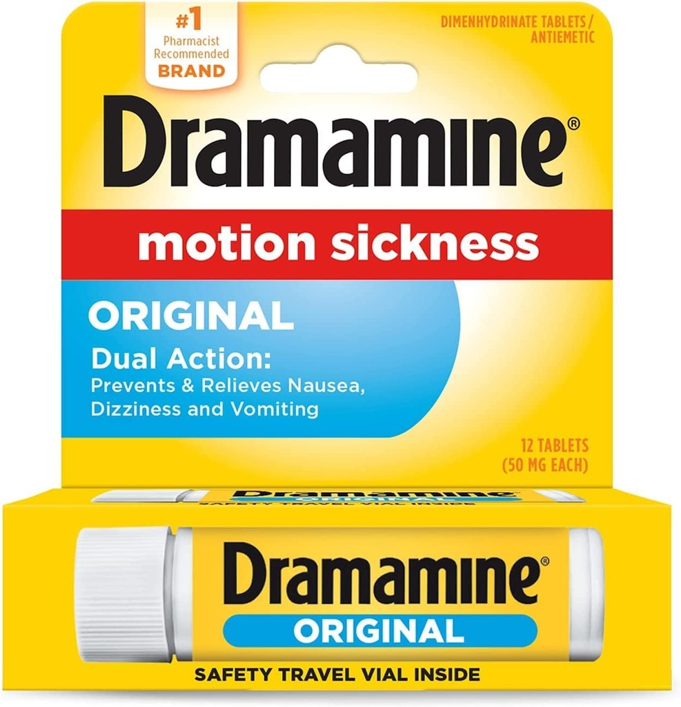 Dramamine Original Formula - 12 ct, 4 팩