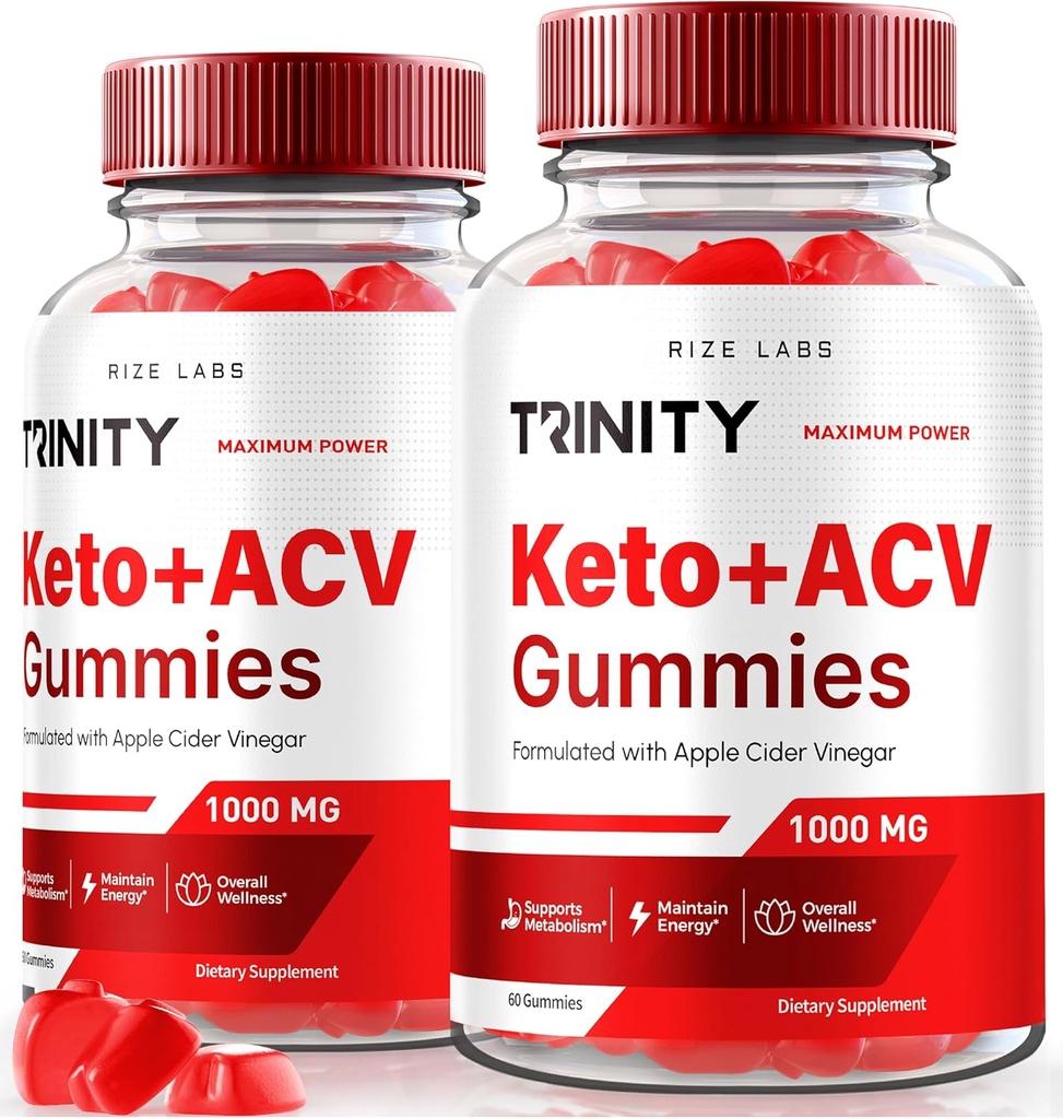 rize 실험실 (2 Trinity Keto + ACV Gummies for Advanced Weight Loss, Premium Keto Plus ACV Formula, All Natural Apple Cider Vinegar Supplement, Gummy 500 mg Review (120 Gummies)