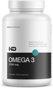 HD MUSCLE HealthHD 오메가-3 생선 기름 | 1700mg 울트라 고분명 오메가-3 삼발 | DHA 및 EPA | 심장 건강 지원 | 60 인분 / 120 소프트젤