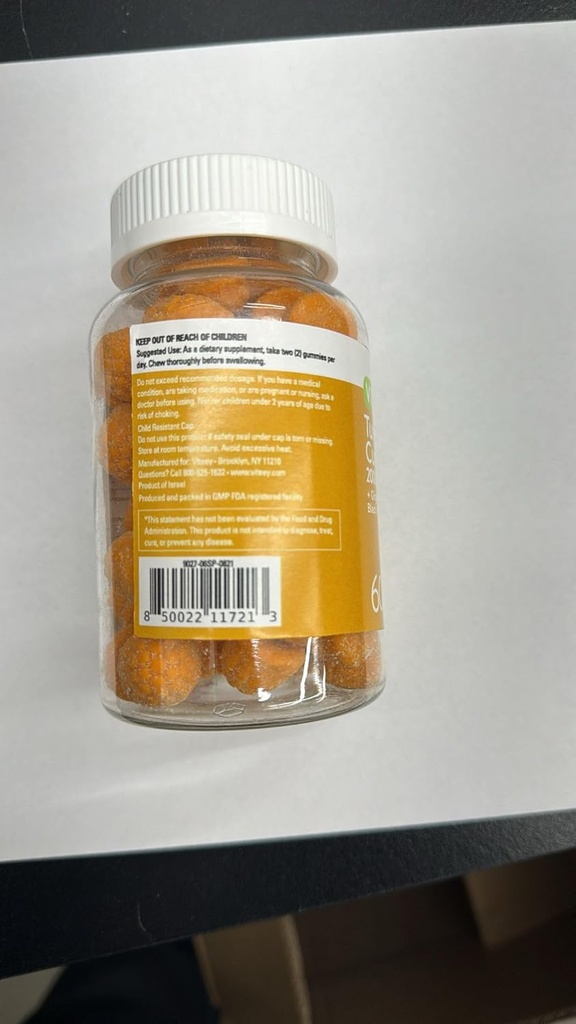 거슬리는 소리 & 까만 고추 초본 보충교재, 2000mg, 면역 지원, 건강한 피부 및 합동 건강, Vegan, Pectin를 가진 심황 쿠르쿠민 Gummies 성인과 대추 복숭아 풍미를 위해