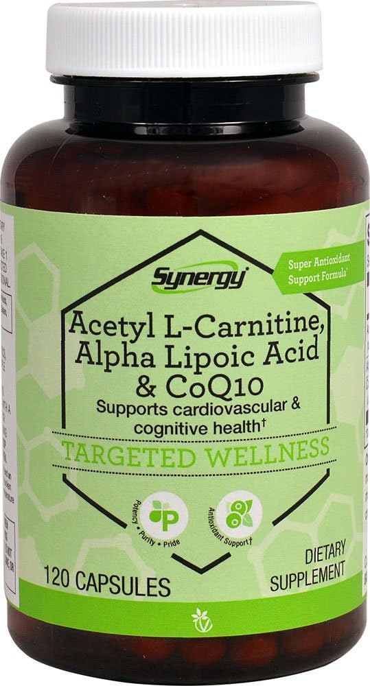 Vitacost Synergy Acetyl L 카르니틴, 알파 Lipoic 산 & CoQ10 -- 120의 캡슐