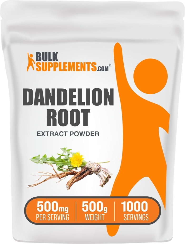 BulkSupplements.com Dandelion 뿌리 추출물 분말 - Dandelion 뿌리 보충교재, 초본 보충교재 - Vegan & 글루텐은, 봉사 당 500mg, 500g (1.1 lbs) (1의 포장) 해방합니다