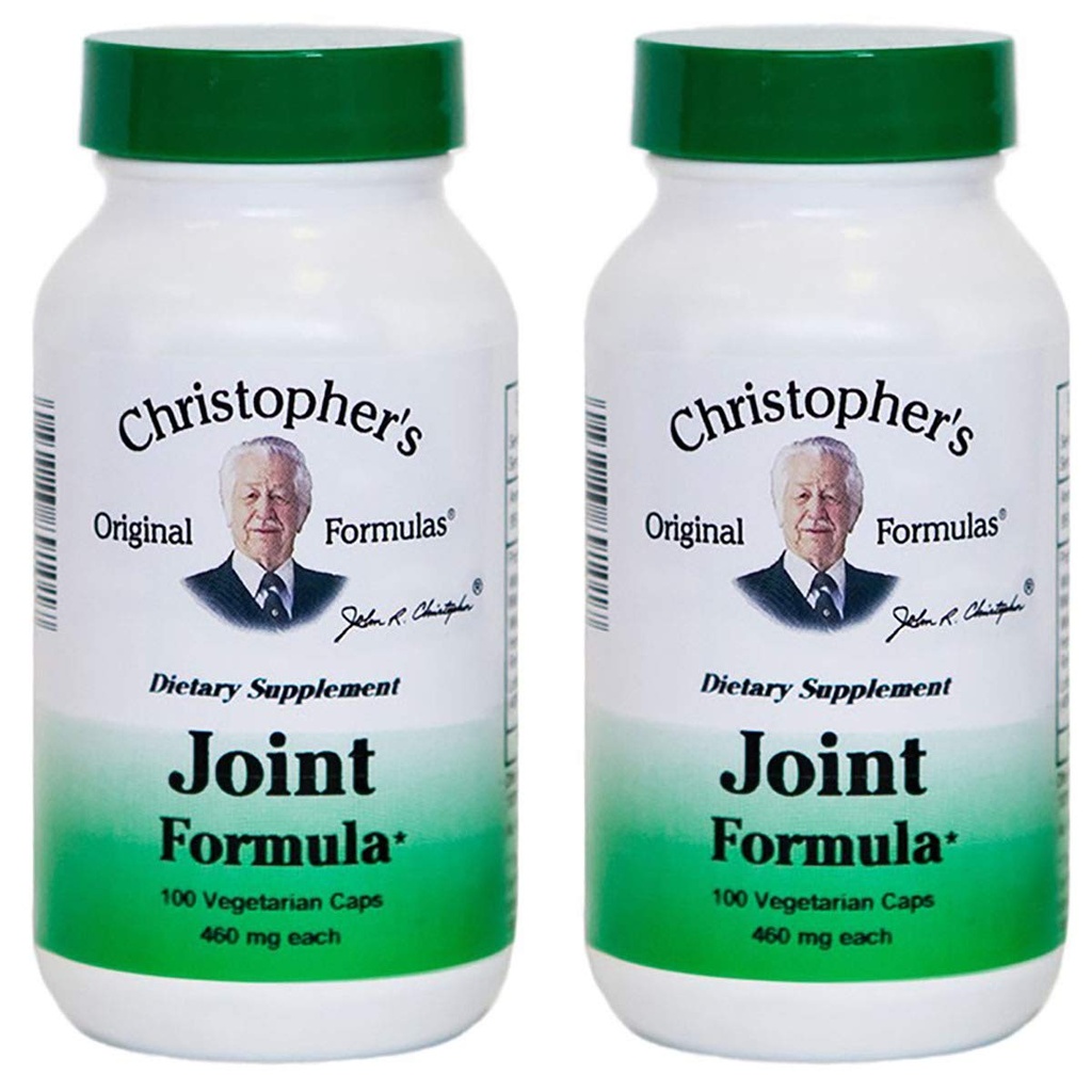 Christopher의 Original Formulas Joint Formula – 100 채식 캡슐 – 공동 지원을위한 Synergistic 초본 혼합 – 미국에서 만든 - 2 팩