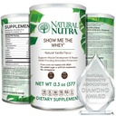 Natural Nutra Grass Fed Vanilla Show Me Whey Protein Source Powder 향상된 소화, 바디 유체 흐름, 지원 뼈 건강 및 부스트 Immunity, 글루텐 무료, 설탕 무료, 비 GMO, 13.3oz