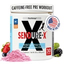 Sendure-X Beetroot + Citrulline Powder - Caffeine-Free Pre-Workout - 부스트 혈류, 에너지, VO2 Max, Endurance, Recovery - NSF 스포츠 인증, 피크 성능, 자연 - 30 서빙 와일드 베리
