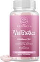 VeeFresh VeeBiotics Cranberry Probiotics for Women - 60 캡슐 Prebiotics와 여성 프로바이오틱스 & PH 밸런스 및 냄새 제어를위한 크랜베리 추출물, 건강한 질 Flora 및 전반적인 웰빙을 촉진