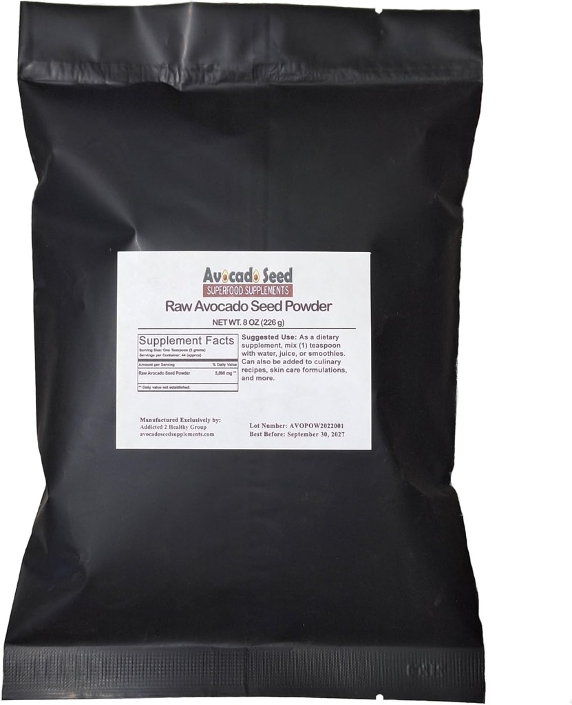 익지않는 Avocado씨 과립 8 Ounces - 산화 방지제, 섬유, 콜레스테롤, 심장 건강, 미국 본래 제조자에 있는 피부 관리 Made