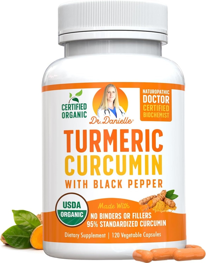 까만 고추 추출물 2000mg를 가진 유기 심황 Curcumin - 높은 흡수 매우 유력한 보충교재 - 95% Curcuminoids - 합동 지원을 위한 비 GMO - 120의 캡슐