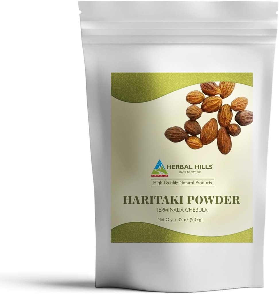 HERBAL HILLS Haritaki Powder Terminalia Chebula Inknut | 2 파운드/32 OZ | 1 팩