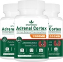 11-in-1 Adrenal 지원 보충교재, Pantothenic 산과 Ashwagandha를 가진 Cortisol 보충교재 - 건강한 Adrenal 기능, 에너지 및 Relaxation - 180의 캡슐을 지원합니다