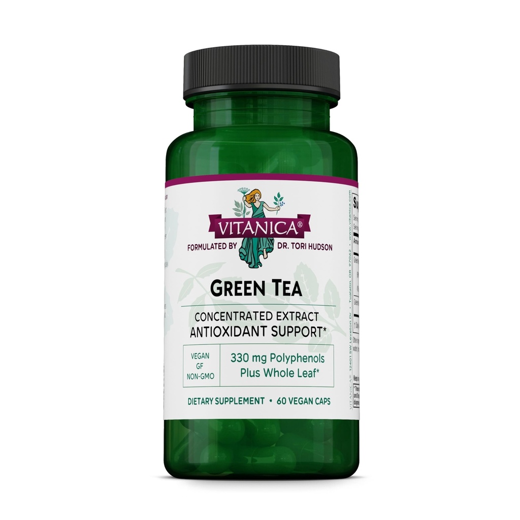 Vitanica 녹차 추출물 보충교재 330mg, 45% EGCG, 98% 폴리페놀 및 80% Catechins, 에너지 산화 방지제 및 면역 지원, 채식주의자, 60의 캡슐