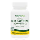 자연 베타 카로틴 플러스 자연 - 25,000 iu 비타민 A & 비타민 E, 90 Softgels - 아이 보충, 산화 방지제, 무료 라디칼 및 천연 셀룰러 방어 보조 - 글루텐 - 무료 90 인분