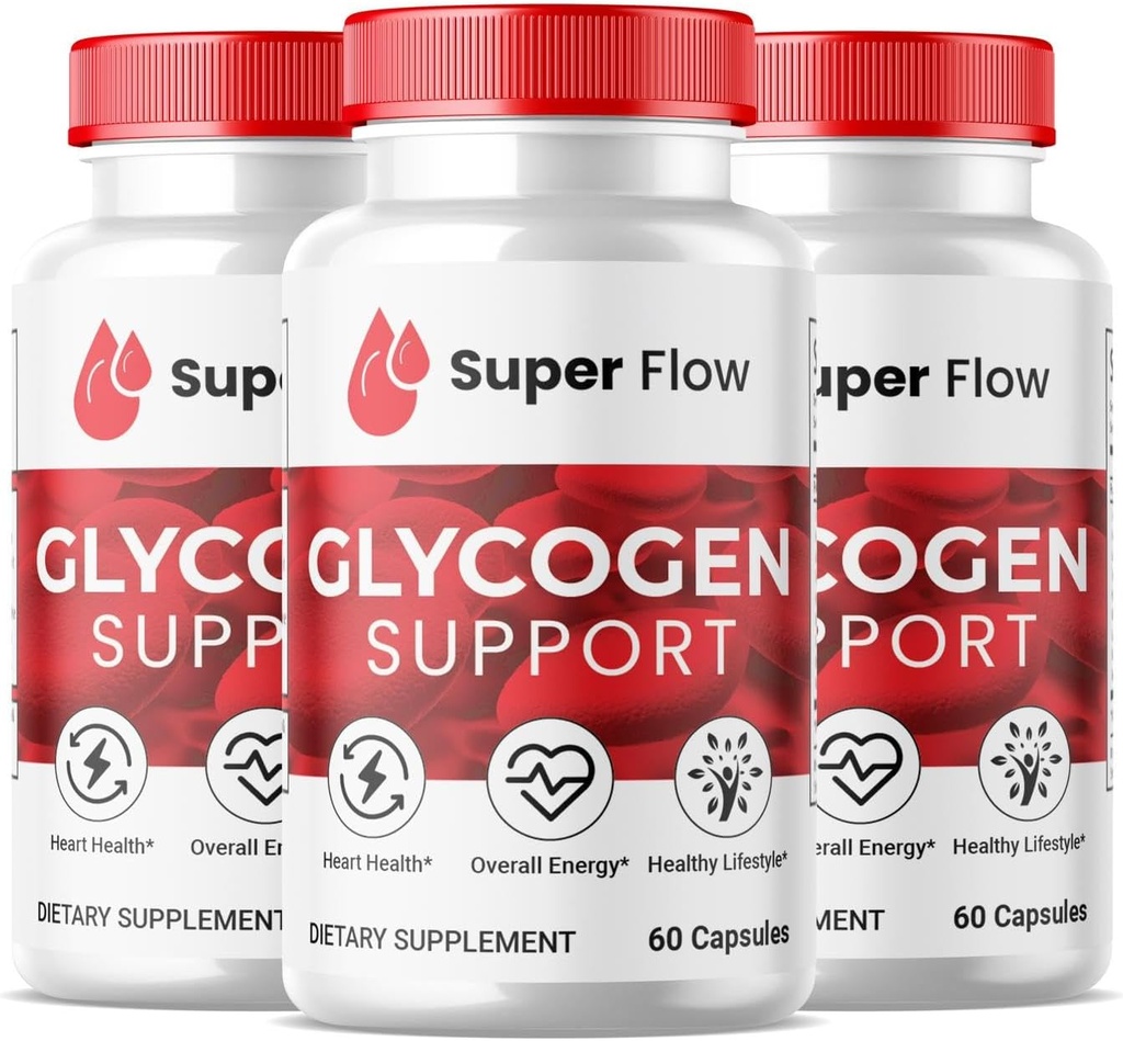 (3 팩) 최고 교류 글리세로겐, SuperFlow 글리세로 지원 캡슐, 글리소 낙관 공식, 자연적인 혈관 세탁기술자, 우수한 최고 교류 글리세로겐 지원 (180의 캡슐)