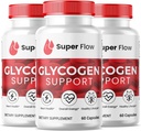 (3 팩) 최고 교류 글리세로겐, SuperFlow 글리세로 지원 캡슐, 글리소 낙관 공식, 자연적인 혈관 세탁기술자, 우수한 최고 교류 글리세로겐 지원 (180의 캡슐)