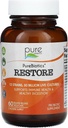 PURE ESSENCE LABS Restore Probiotic Supplement 30 억 CFU - 남성 및 여성을위한 Probiotic - 면역 지원 및 소화 건강을위한 12 Strains - 변비의 완화를위한 자연 지원 (60 모자)